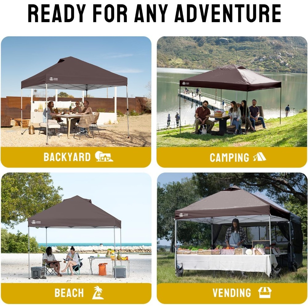Carpa plegable de 10 x 10 pulgadas - Carpa de playa con instalación rápida - Parasol exterior para eventos, fiestas y camping - Gazebo con sistema STO-N-Go