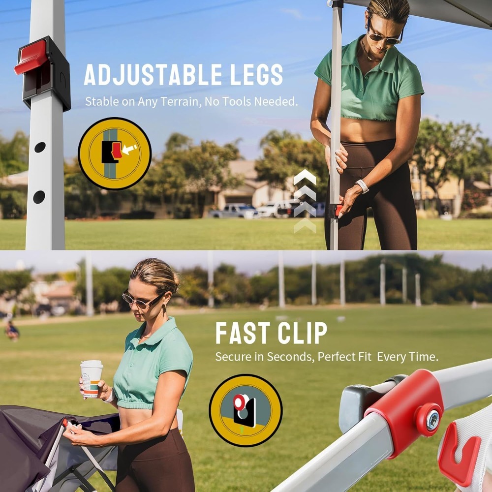 Carpa plegable de 10 x 10 pulgadas - Carpa de playa con instalación rápida - Parasol exterior para eventos, fiestas y camping - Gazebo con sistema STO-N-Go