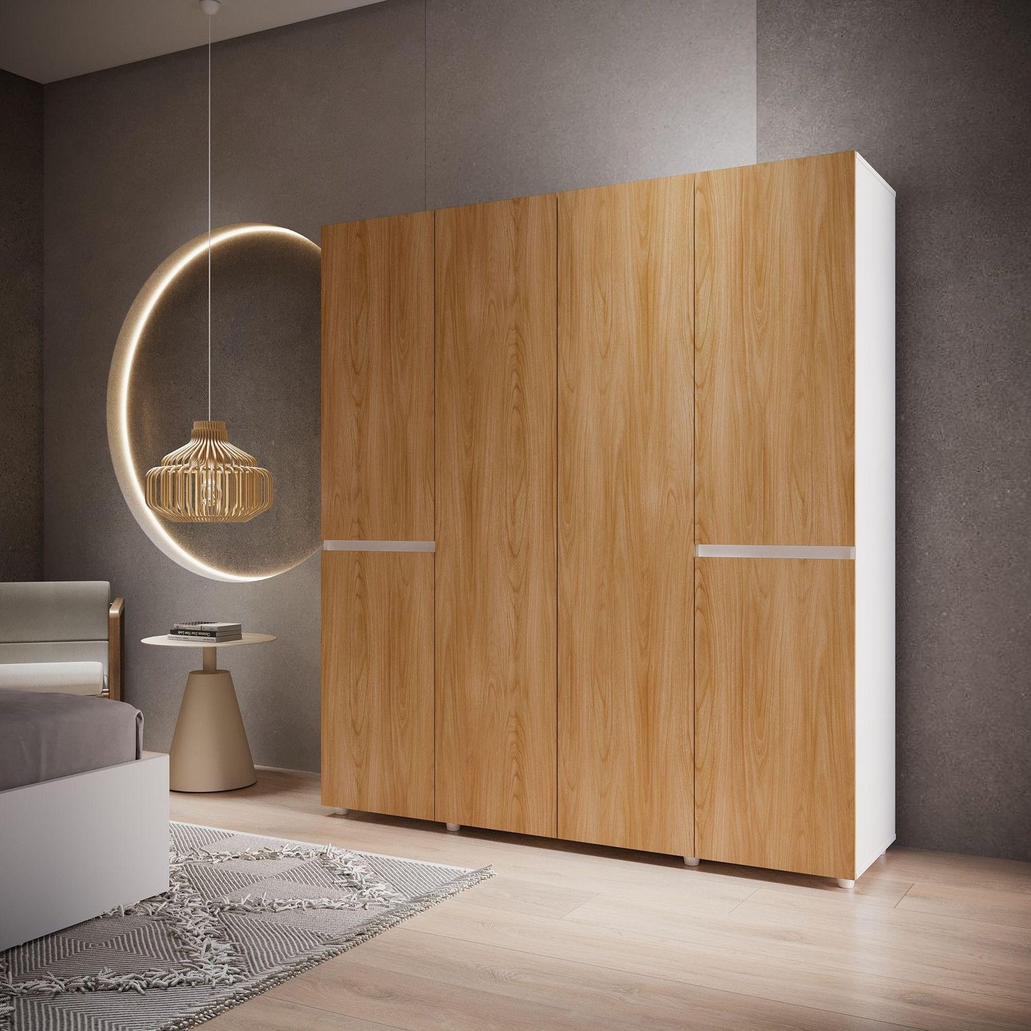 Armario Nápoles 200x180x50 cm Panela Blanco