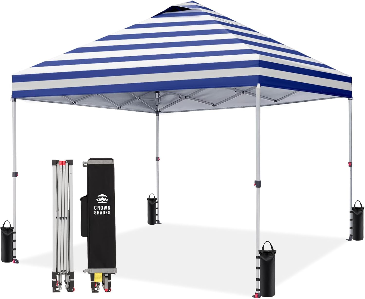 Carpa plegable de 10 x 10 pulgadas - Carpa de playa con instalación rápida - Parasol exterior para eventos, fiestas y camping - Gazebo con sistema STO-N-Go