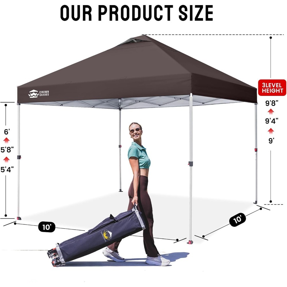 Carpa plegable de 10 x 10 pulgadas - Carpa de playa con instalación rápida - Parasol exterior para eventos, fiestas y camping - Gazebo con sistema STO-N-Go
