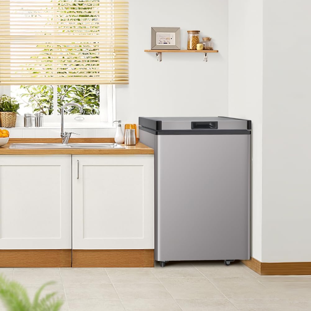 Congelador de pecho pequeÃ±o, 3.8 pies cÃºbicos, puerta superior con cesta extraÃ­ble