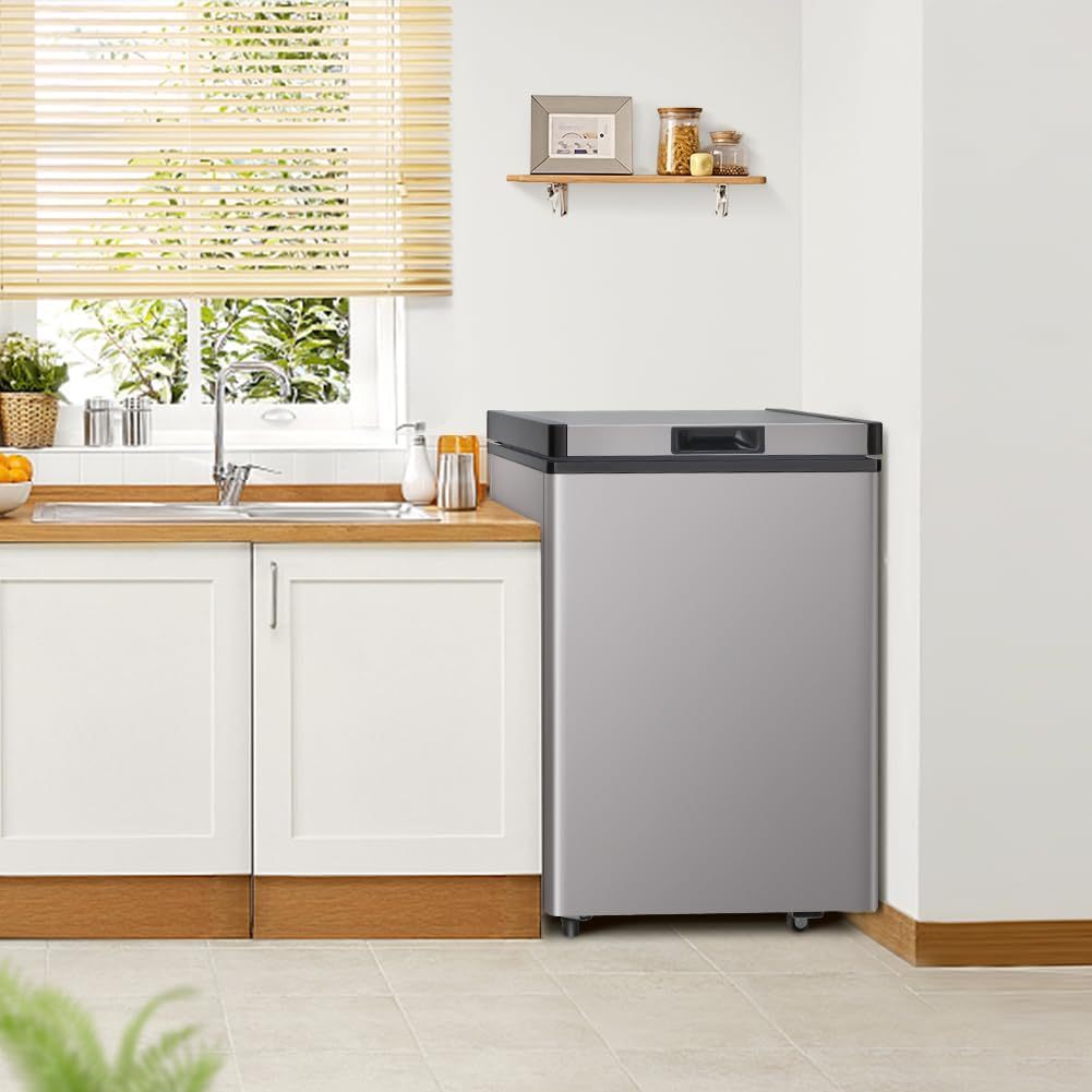 Congelador de pecho pequeÃ±o, 3.8 pies cÃºbicos, puerta superior con cesta extraÃ­ble