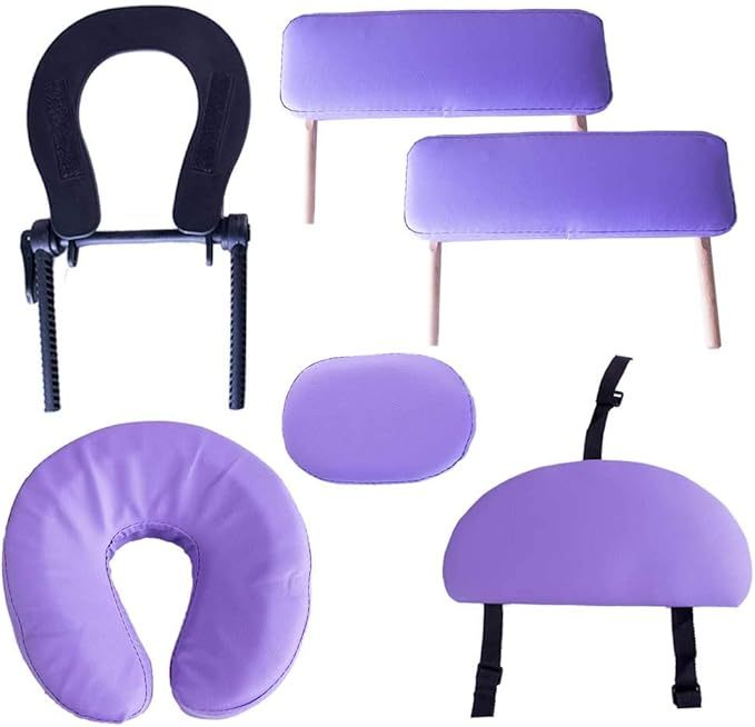 Cama Masaje Camilla 180X60cm Plegable Reclinable Portatil Fisioterapia Faciales Cabecera Portabrazos Tatuaje Tattoo Ligera SPA (Morado)