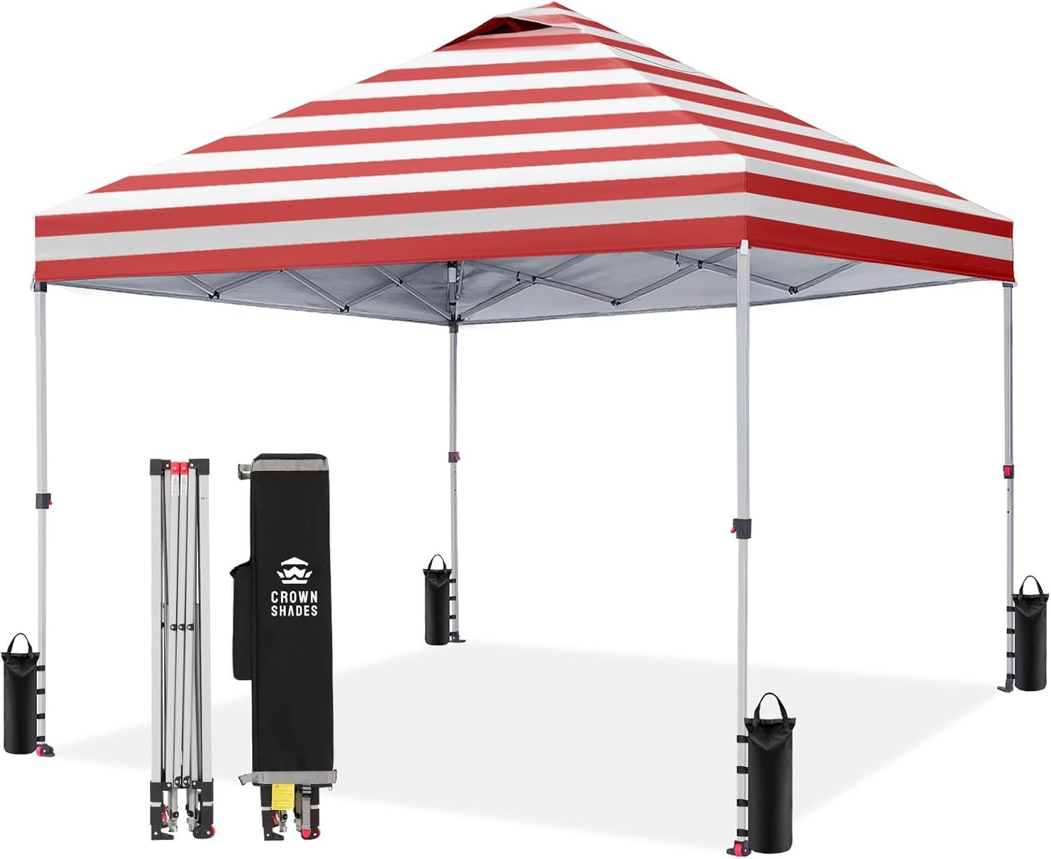 Carpa plegable de 10 x 10 pulgadas - Carpa de playa con instalación rápida - Parasol exterior para eventos, fiestas y camping - Gazebo con sistema STO-N-Go