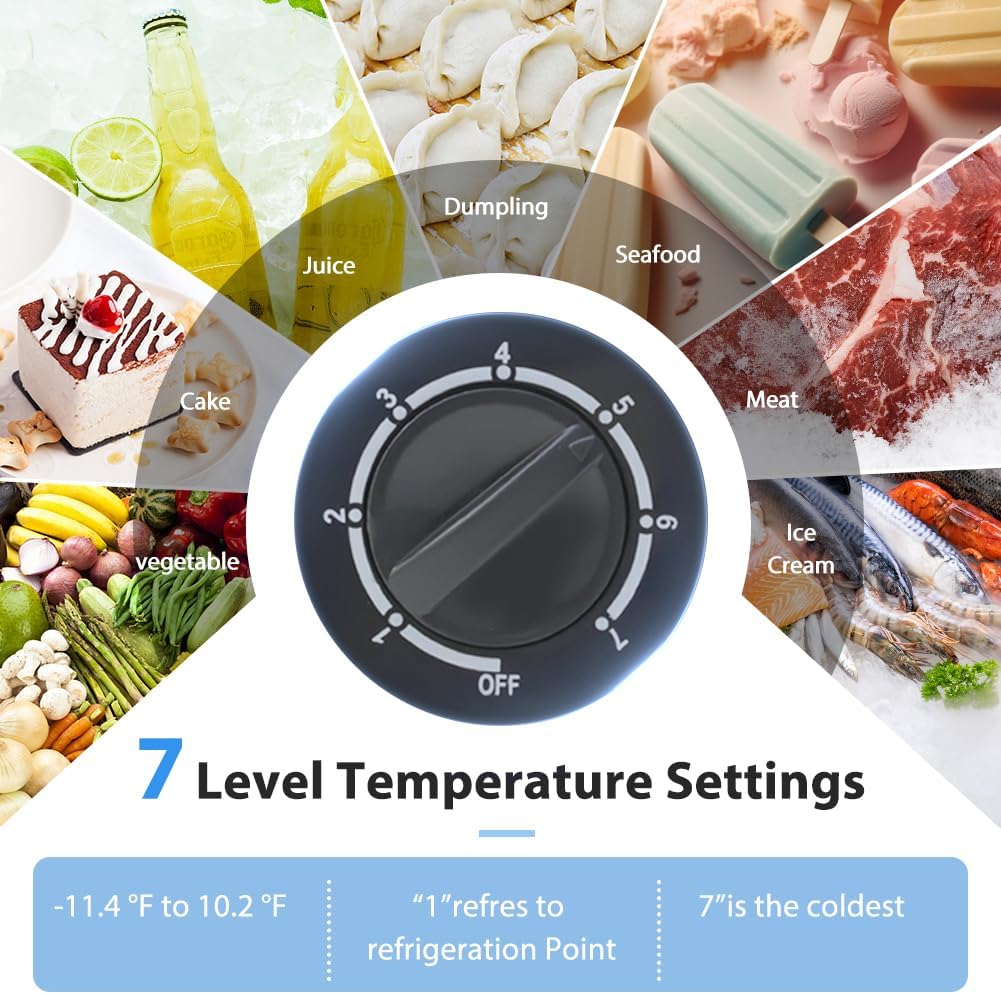 Congelador de pecho pequeÃ±o, 3.8 pies cÃºbicos, puerta superior con cesta extraÃ­ble