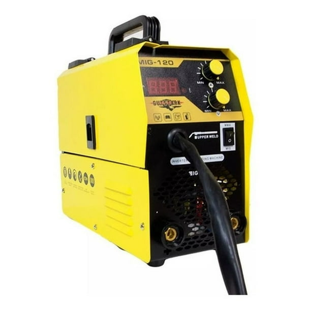 Soldadora Microalambre 120 Amp Inversora Electrodos con Careta Cables