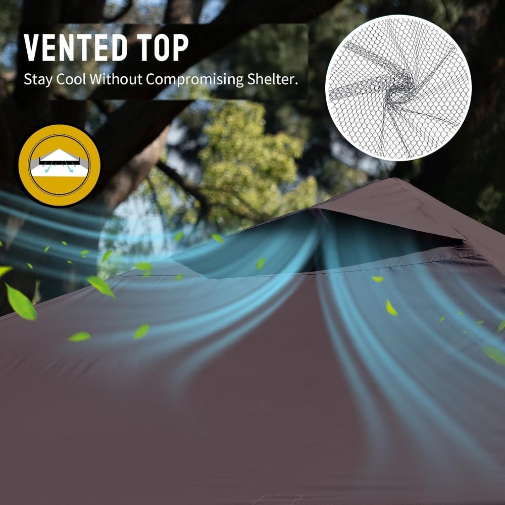 Carpa plegable de 10 x 10 pulgadas - Carpa de playa con instalación rápida - Parasol exterior para eventos, fiestas y camping - Gazebo con sistema STO-N-Go