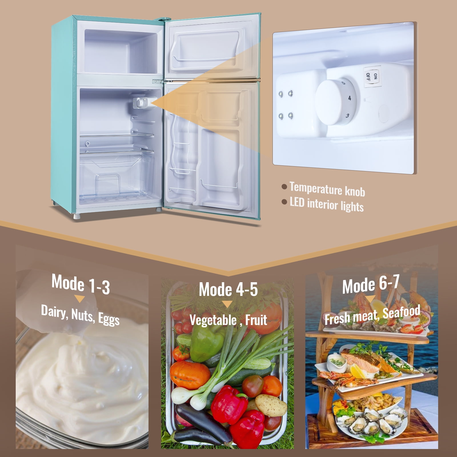 Rebajas por tiempo limitado -Termostato ajustable de 7 colores azul