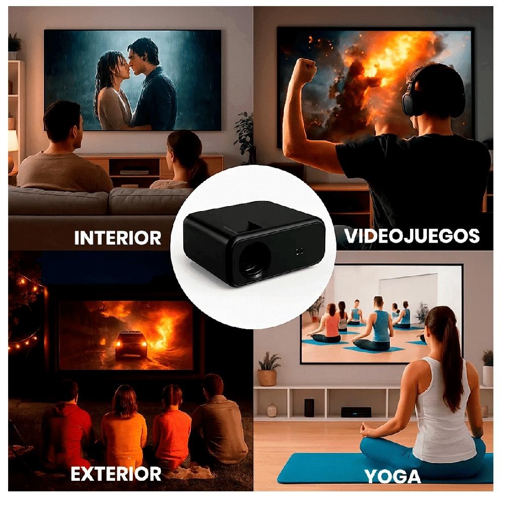 Proyector Smart SD550 Manual Más Ecran 100 Pulgadas Más Puntero Láser Más Bolso de Transporte