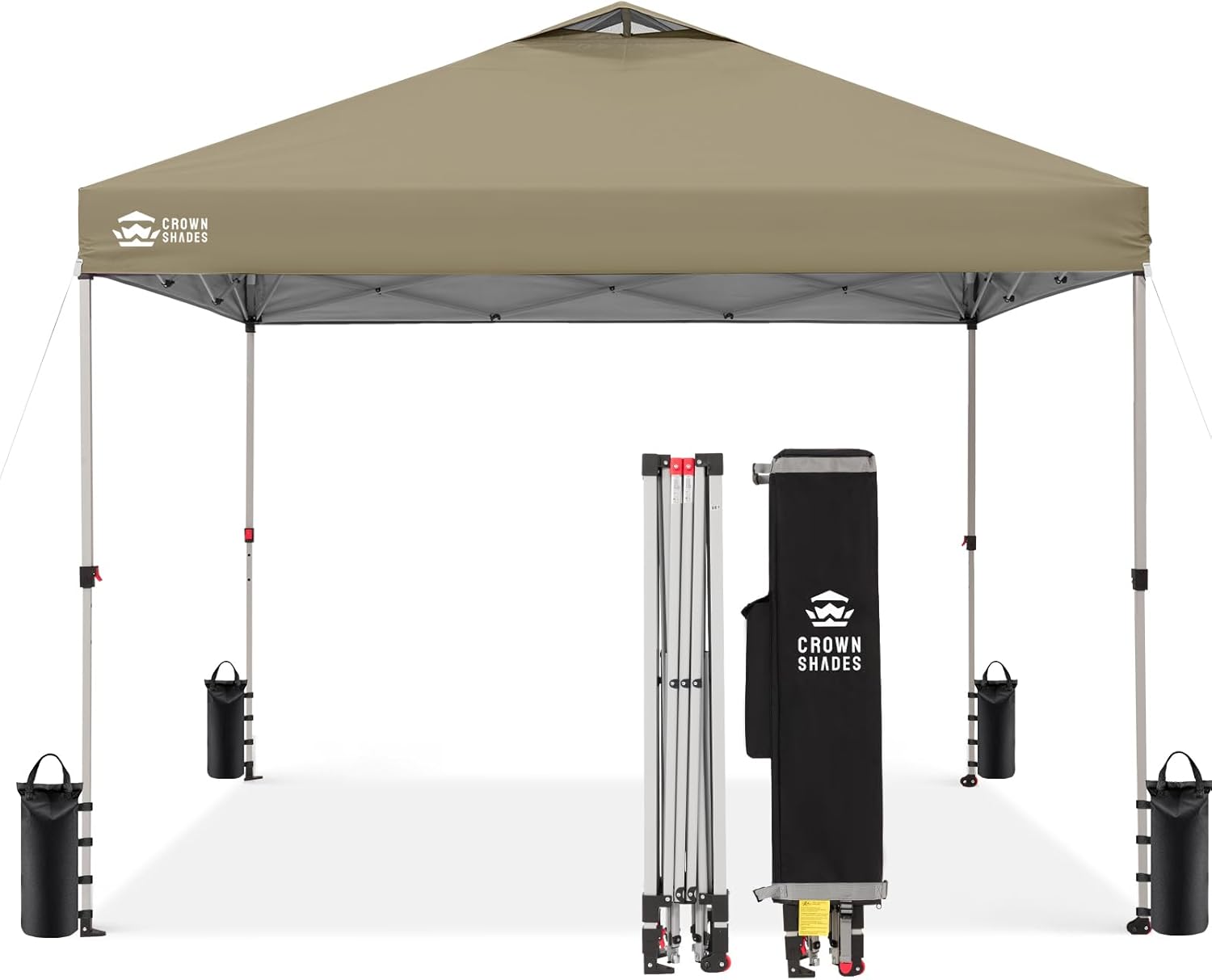 Carpa plegable de 10 x 10 pulgadas - Carpa de playa con instalación rápida - Parasol exterior para eventos, fiestas y camping - Gazebo con sistema STO-N-Go