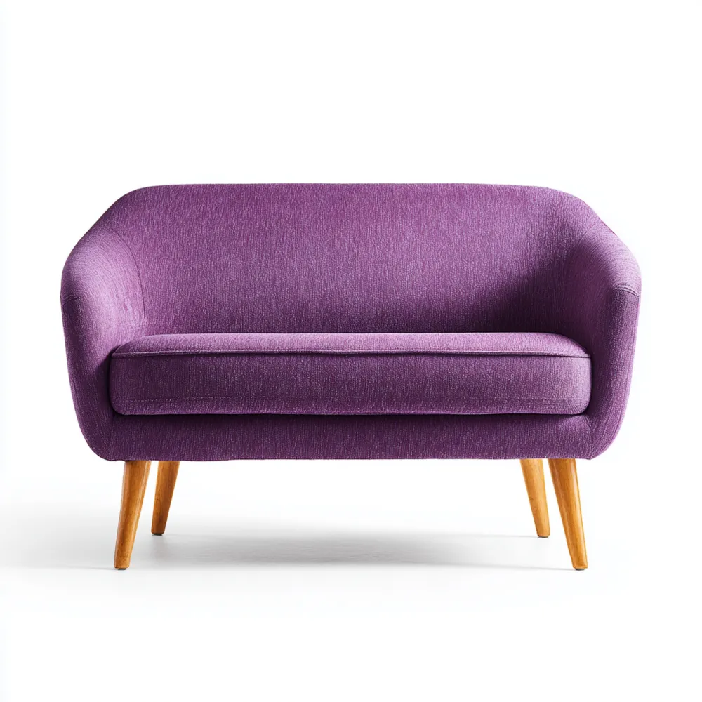 Canapé 2 places Tissu 140x80x75 cm - Violet - Design Moderne