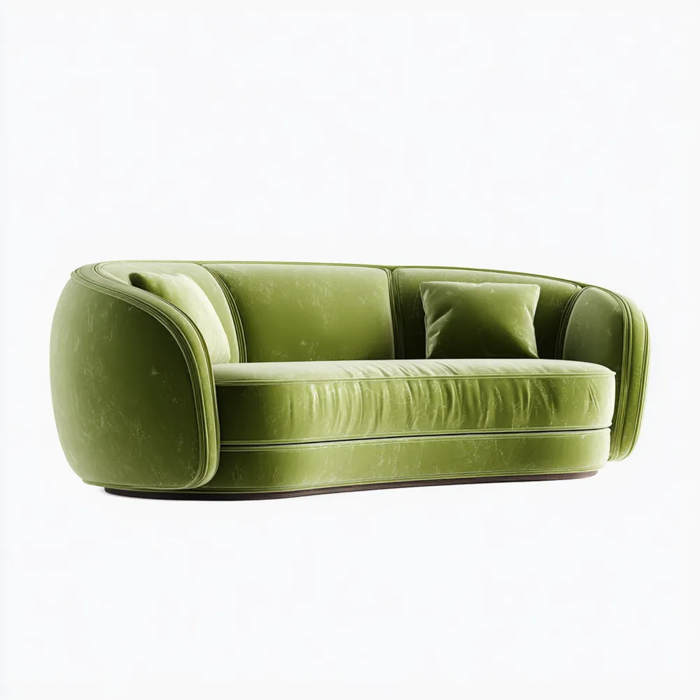 Canapé modulable Velours 200x90x85 cm – Vert – Design Moderne