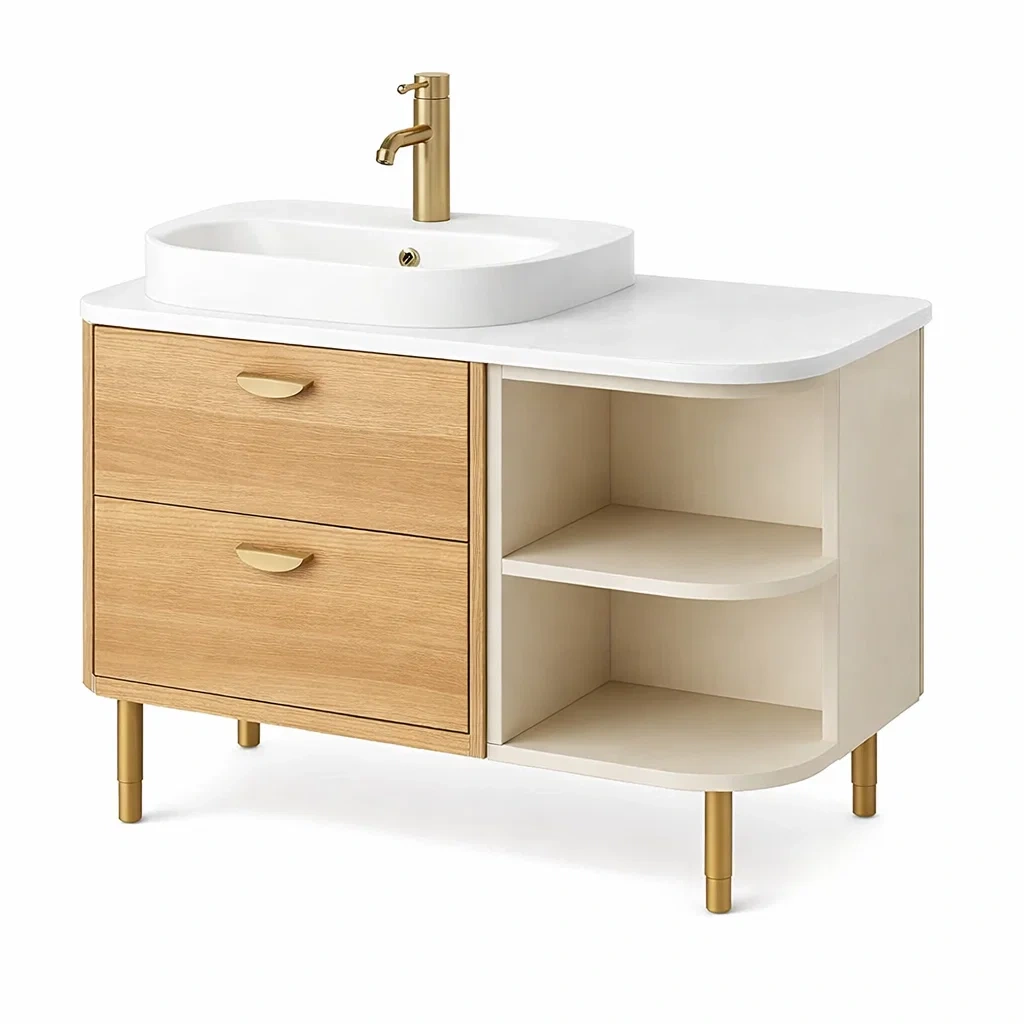 Mueble lavabo madera natural blanco-woodcanton