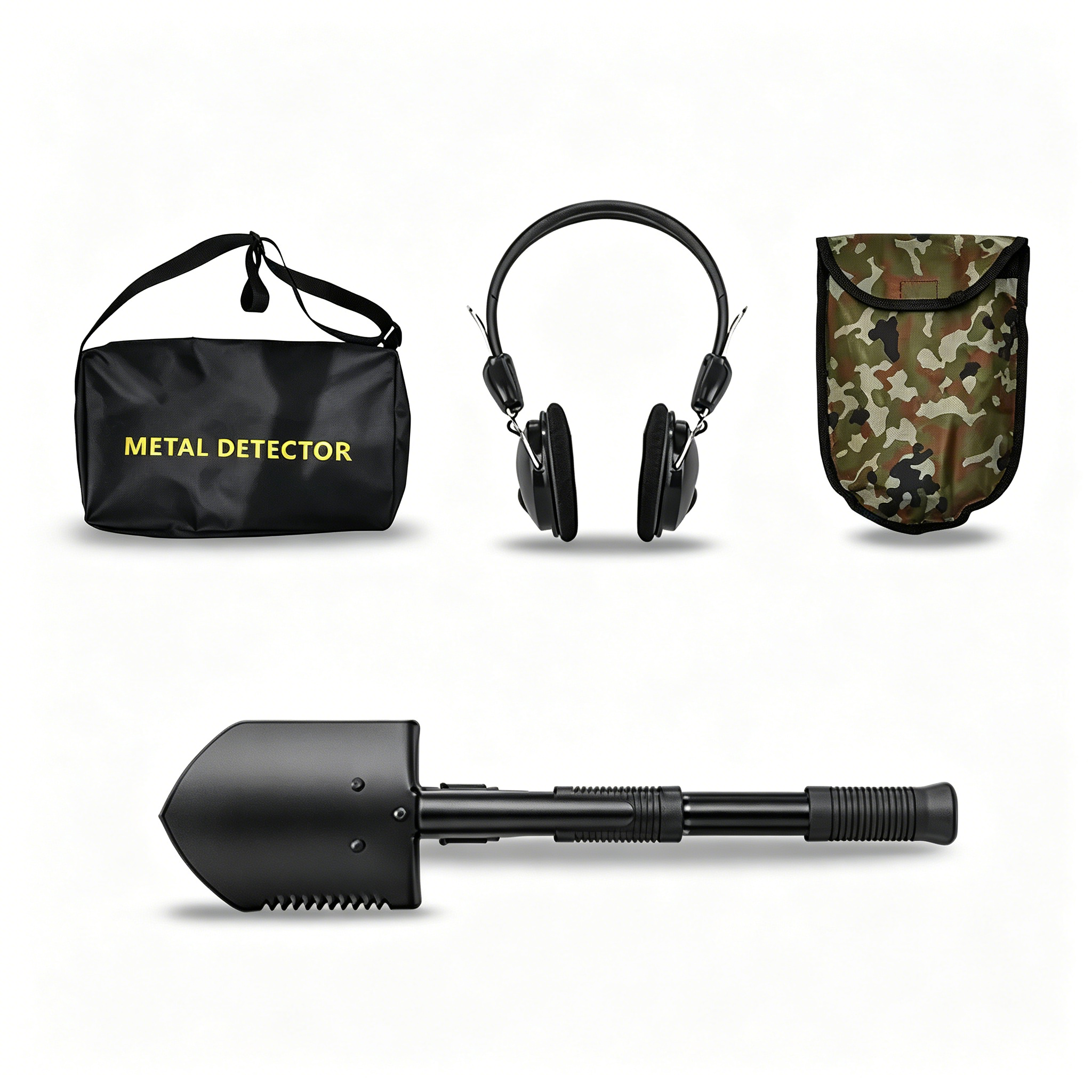Metal Detector Accessory Package Headphones + Trowel + Carrry Bag