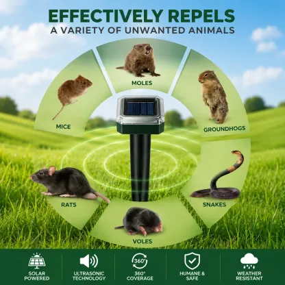 Noxrixa - 🌸Spring Sale 50% OFF☘️Solar Powered Waterproof Screw Mole Repellent