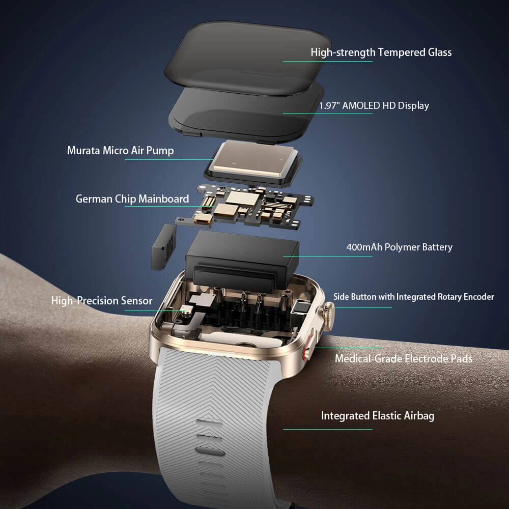 Aegis D6 Ultra: Smart Blood Pressure Watch with Oscillometric Technology