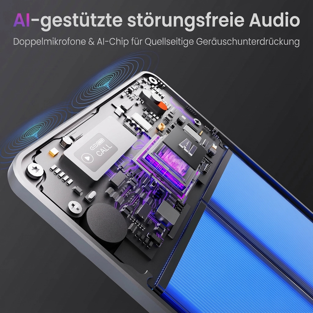 Recora KP70 AI Voice Recorder – 118 languages, AI transcription & studio audio