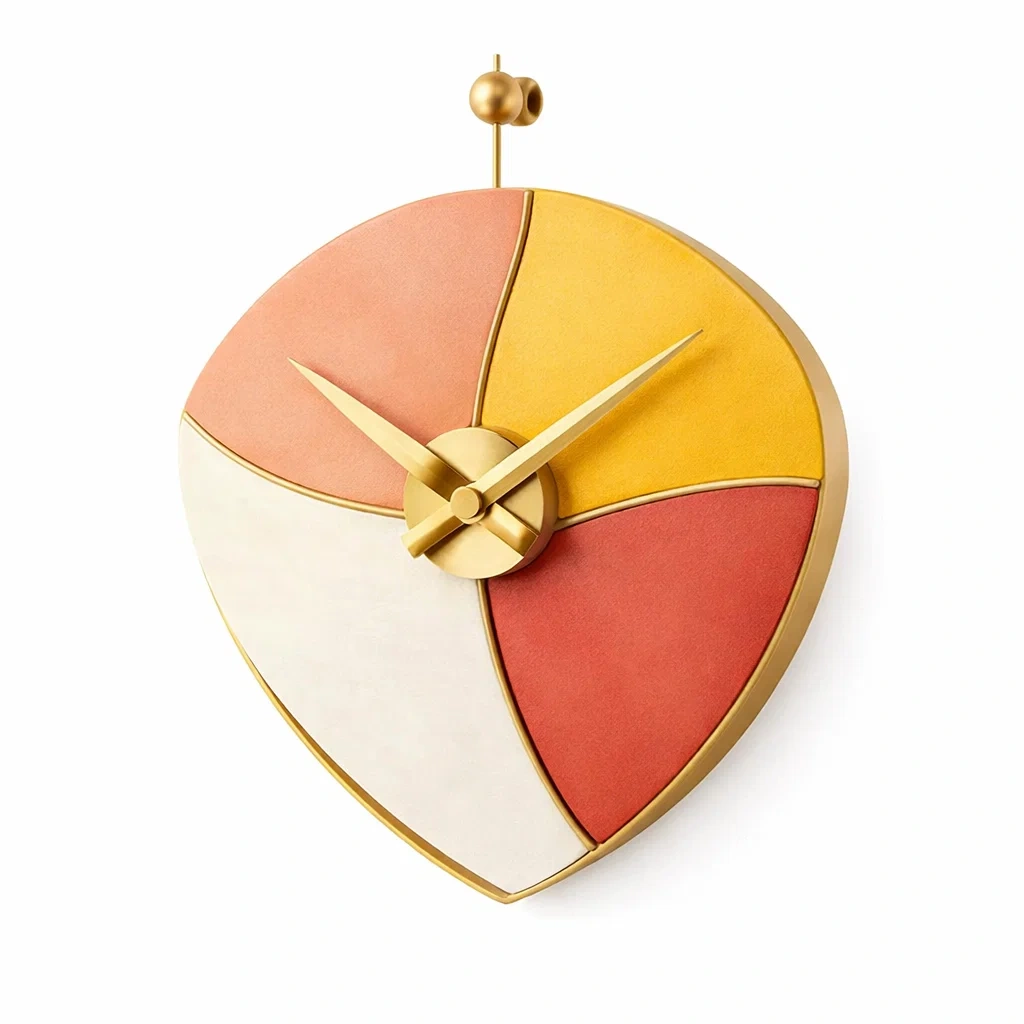 Reloj de pared geomtrico multicolor-timberora