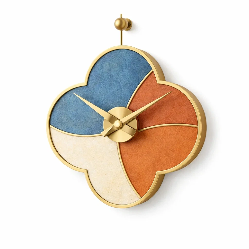 Reloj de pared decorativo en forma floral-timberora