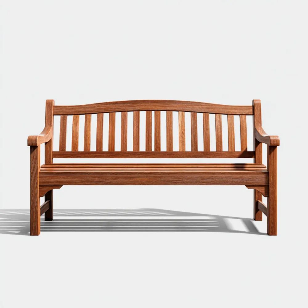 Banc de jardin en bois 150x60x90 cm - Teck Naturel