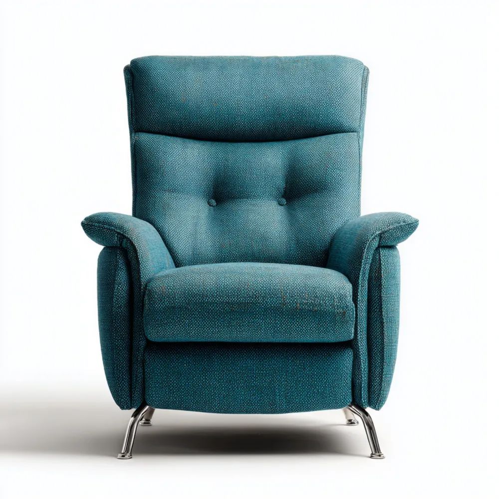 Fauteuil inclinable en tissu moderne Bleu 80x90x100 cm