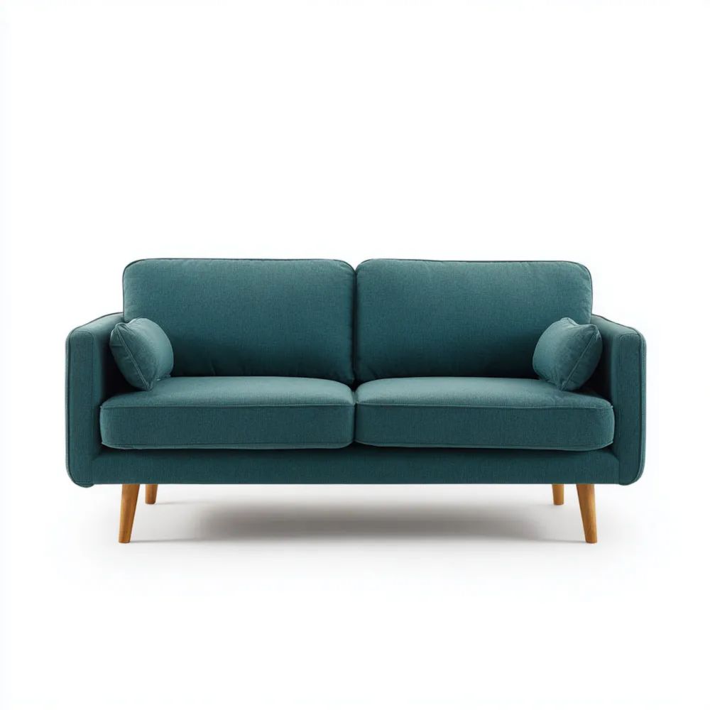 Canapé deux places 150x85x80 cm – Bleu Sarcelle – Design Moderne