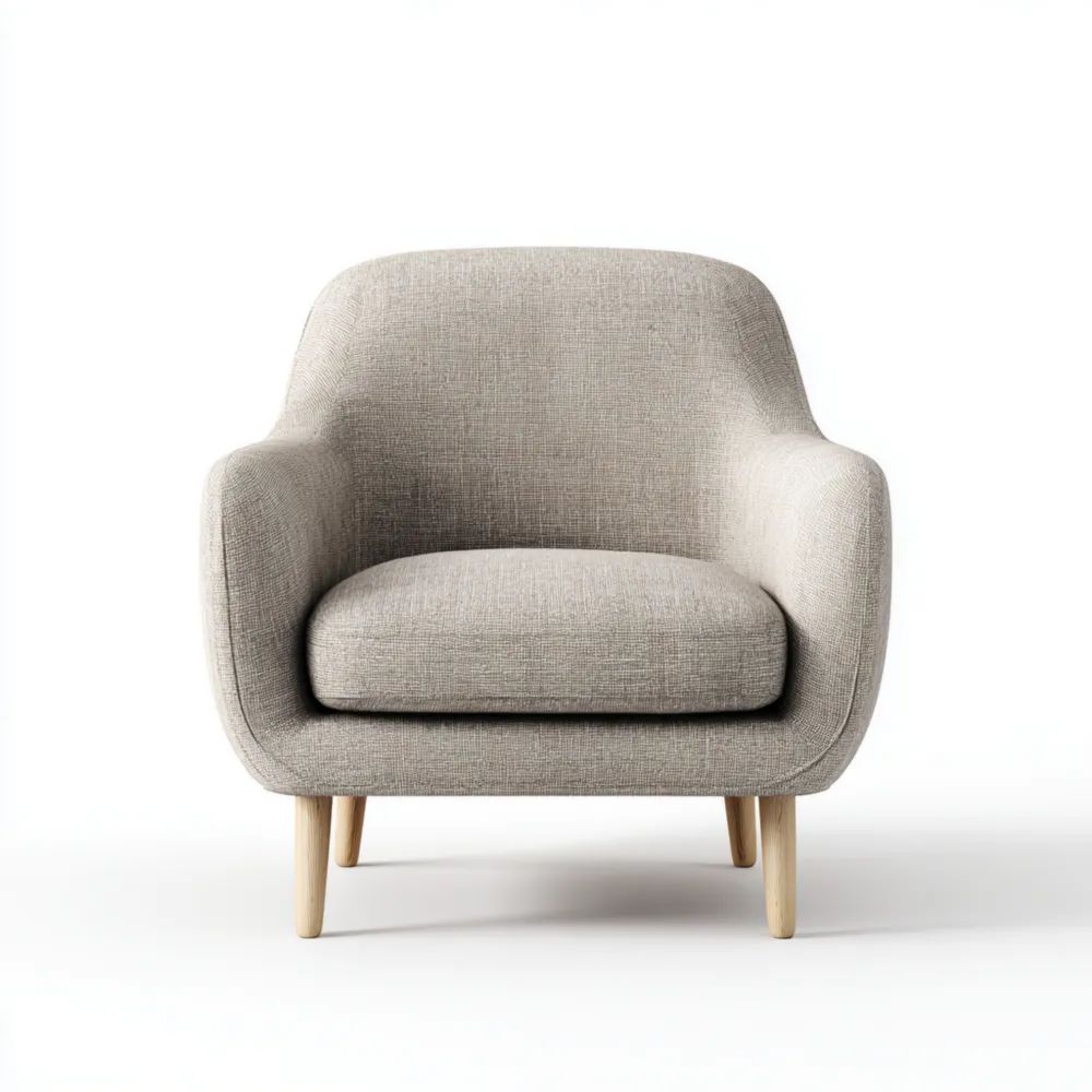 Fauteuil Tissu 80x90x85 cm - Beige - Design Moderne
