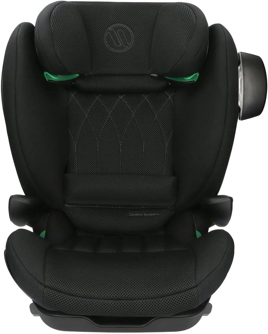 Avionaut MaxSpace AirFlow Comfort System Seggiolino Auto 100-150 cm, ISOFIX e Cintura, Schienale Regolabile, Ergonomico e Confortevole, Nero-Pinegoshop