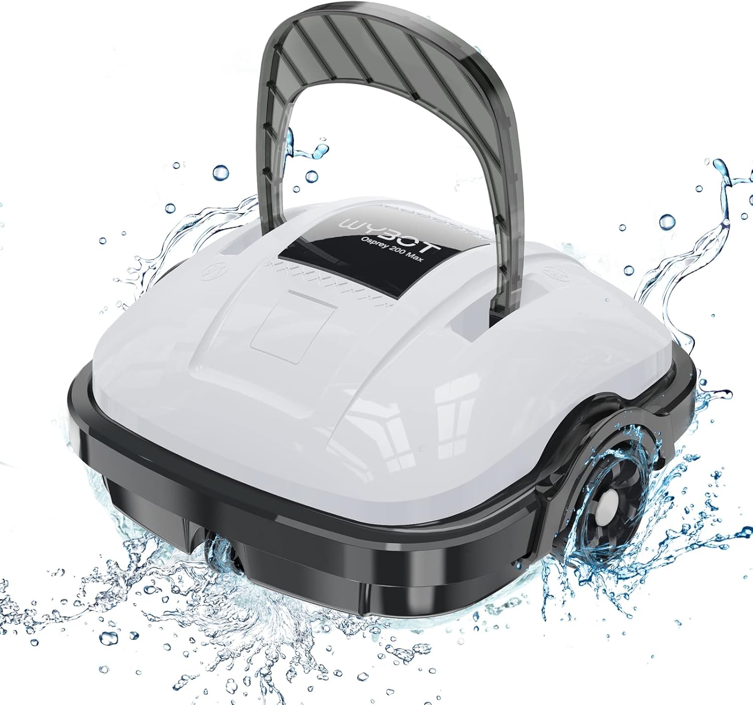 WYBOT WY1102MAX Robot Piscina Cordless 100 Min Autonomia Doppio Motore fino a 80 m² Bianco-Pinegoshop