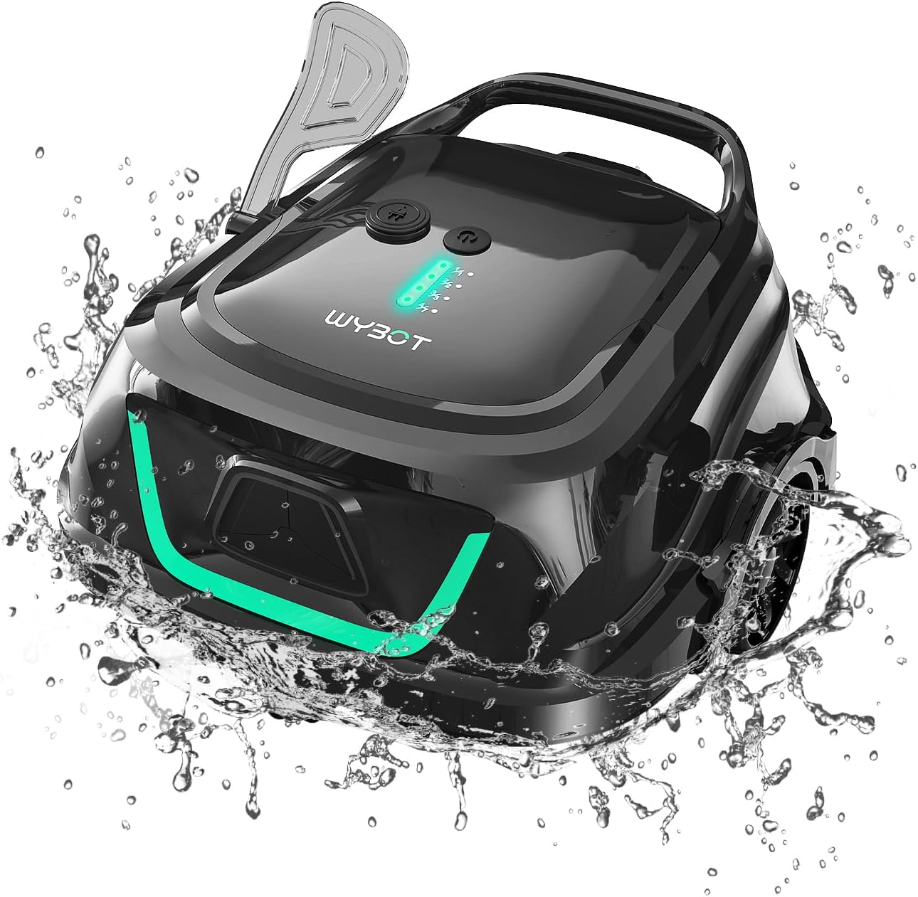 WYBOT A1 2024 robot piscina cordless 4 cicli pulizia autonomia 120 min ricarica 2,5 ore doppia filtrazione verde-Pinegoshop