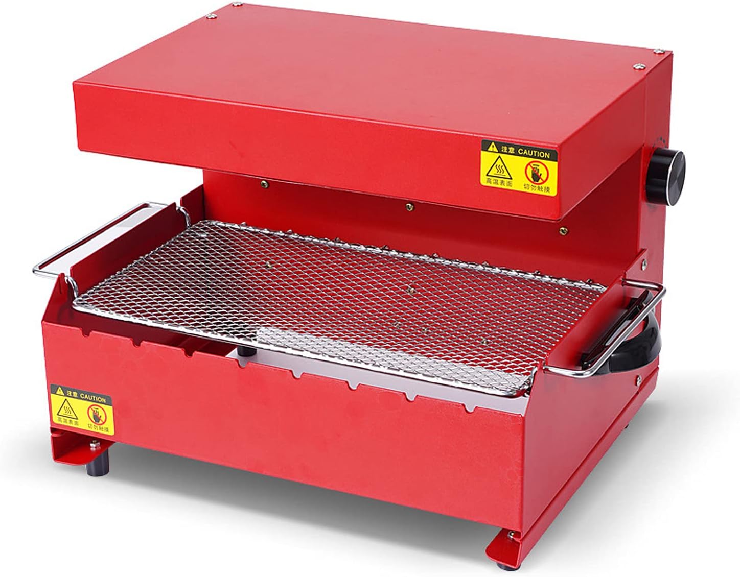 Griglia Elettrica a Infrarossi Rotante 1000 W Modello Elettrica Rosso Doppio Strato Senza Fumo-Pinegoshop