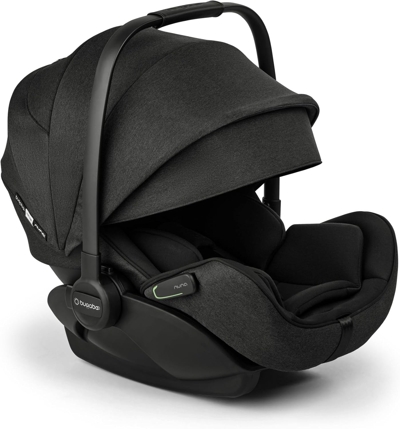Bugaboo Otter by Nuna Seggiolino Auto i-Size 0-15 Mesi, Reclinabile Orizzontale, Cappottina UPF 50, Compatibile Base 360, Mineral Washed Black-Pinegoshop