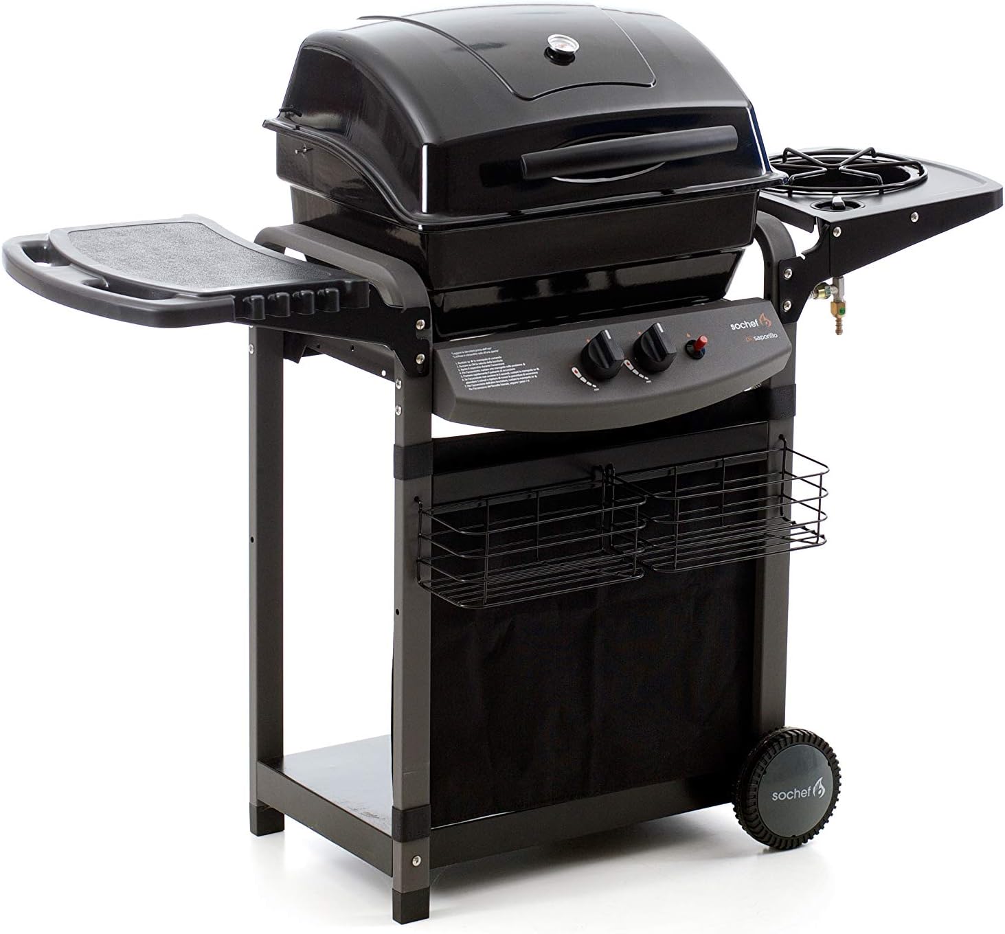 Enders eCrave 2 Barbecue Elettrico 103 x 51,5 x 99 cm Nero con Griglia in Ghisa Carrello e Termometro Integrato-Pinegoshop