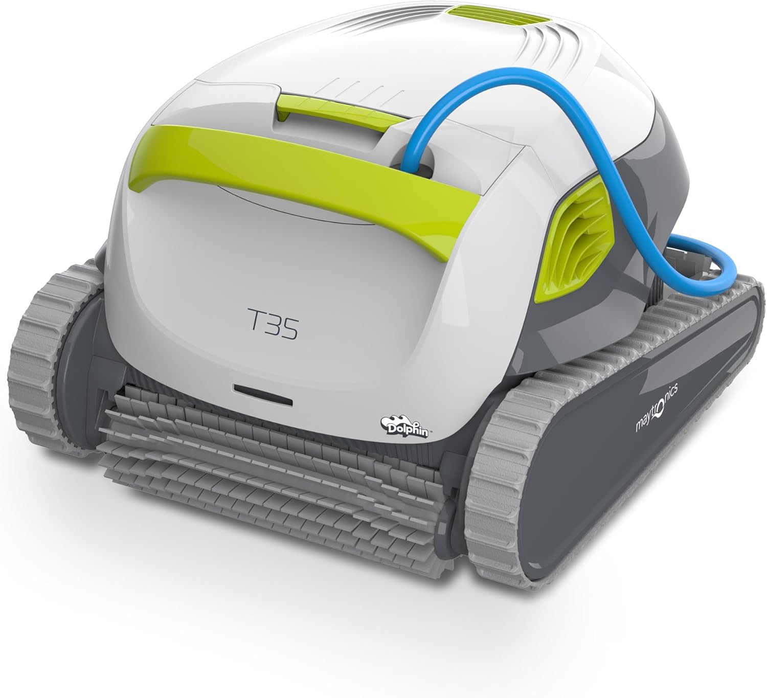 Dolphin T35 Robot Pulitore Piscina con Cavo 18 m Pulizia Fondo Pareti Linea d’Acqua fino a 12 m Bianco/Verde-Pinegoshop