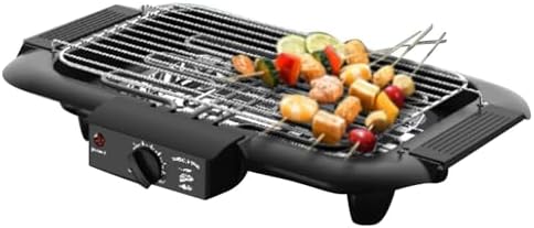 Griglia Elettrica da Tavolo 2000 W UKBC0011960 Antiaderente Senza Fumo con 7 Livelli Temperatura e Vassoio Rimovibile-Pinegoshop