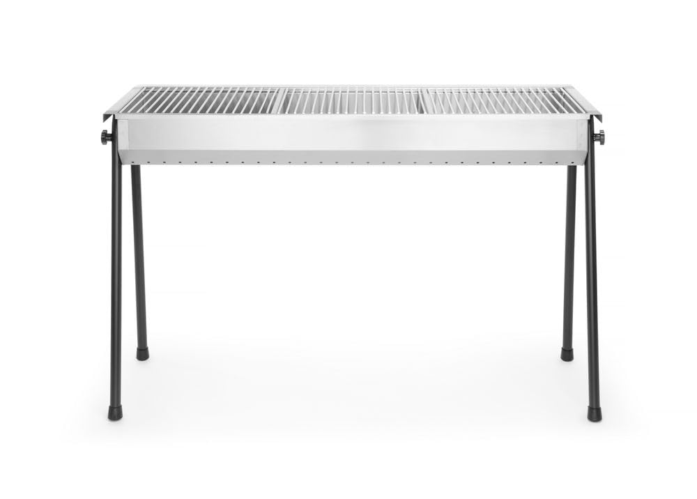 HENDI 150801 Barbecue a Carbonella Resto 11,3 x 3,8 x 7,6 m Argento con Supporto Rimovibile-Pinegoshop