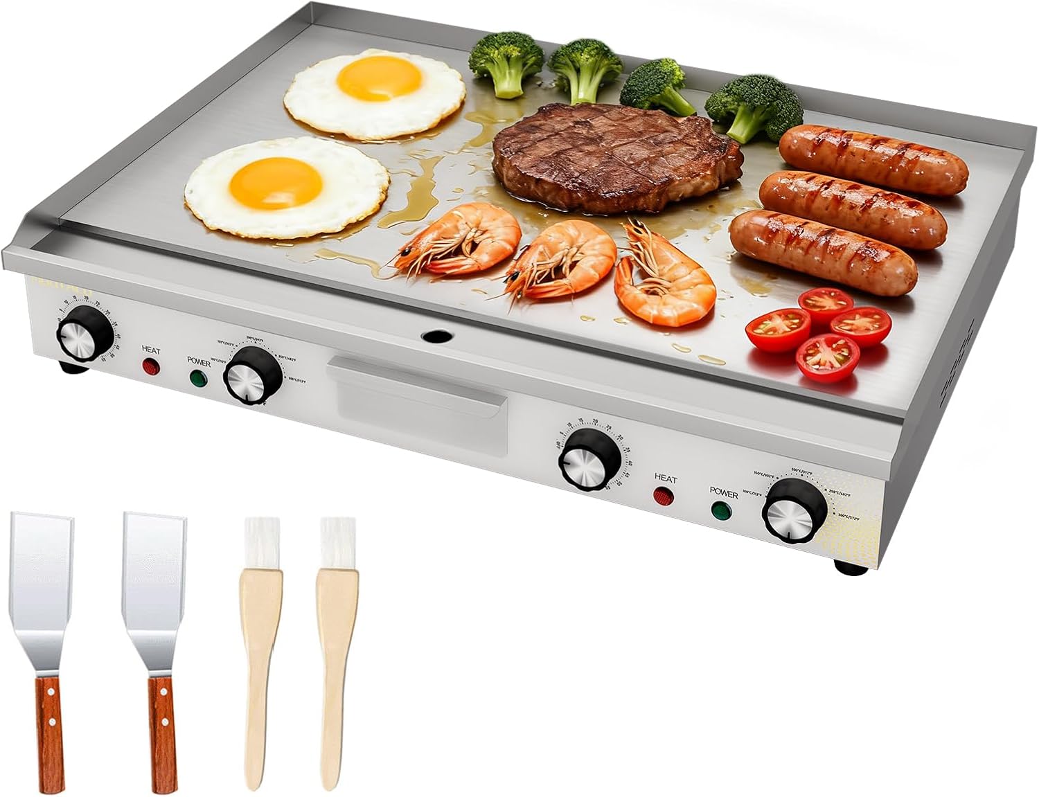 Piastra Elettrica Professionale Gastro 4400 W 66 x 47,5 x 13,5 cm con Timer e 4 Impostazioni Temperatura-Pinegoshop