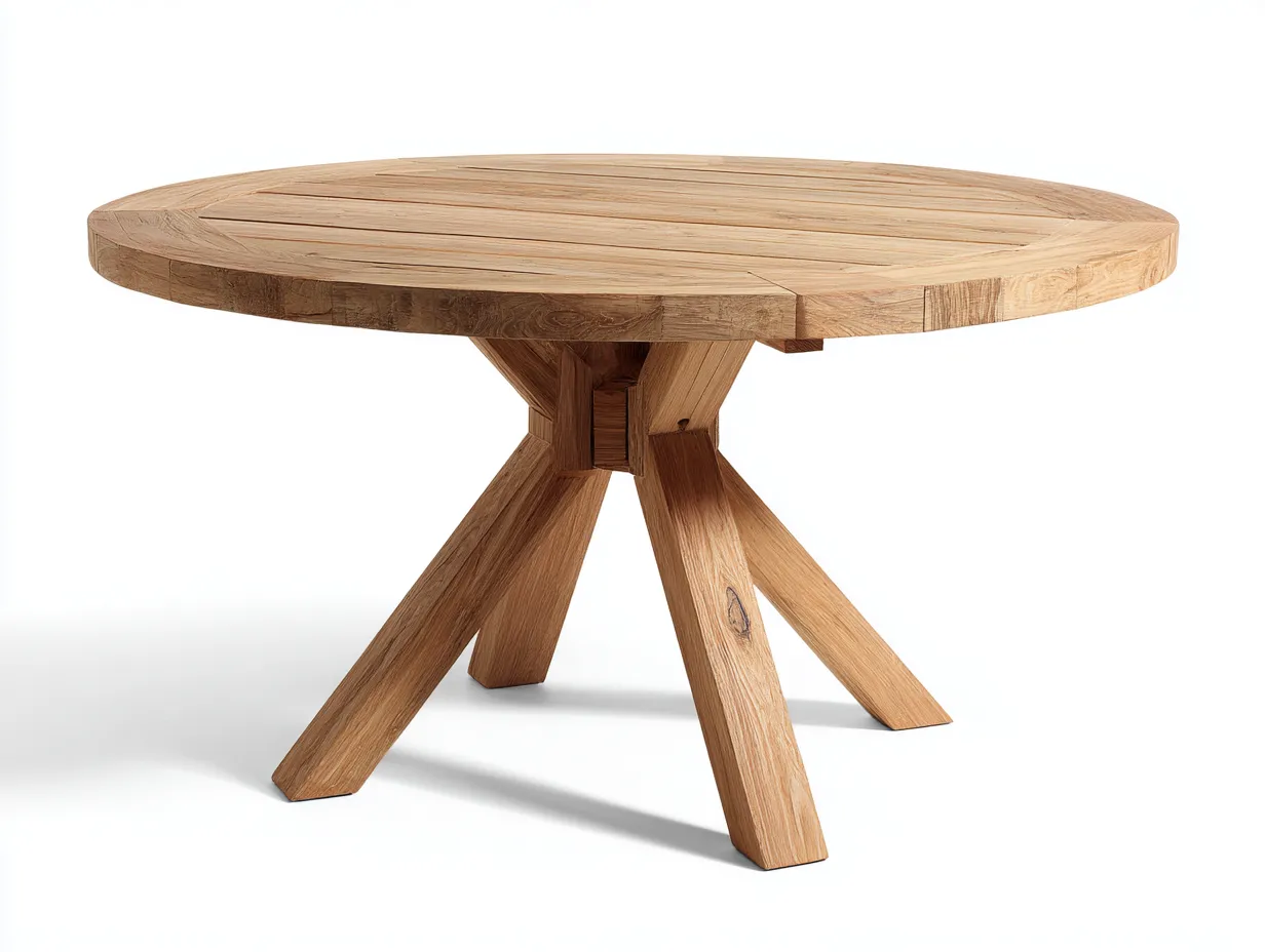 Tavolo da giardino - legno massello - 140x140x75 cm - naturale - stile moderno outdoor-Cozygethaus