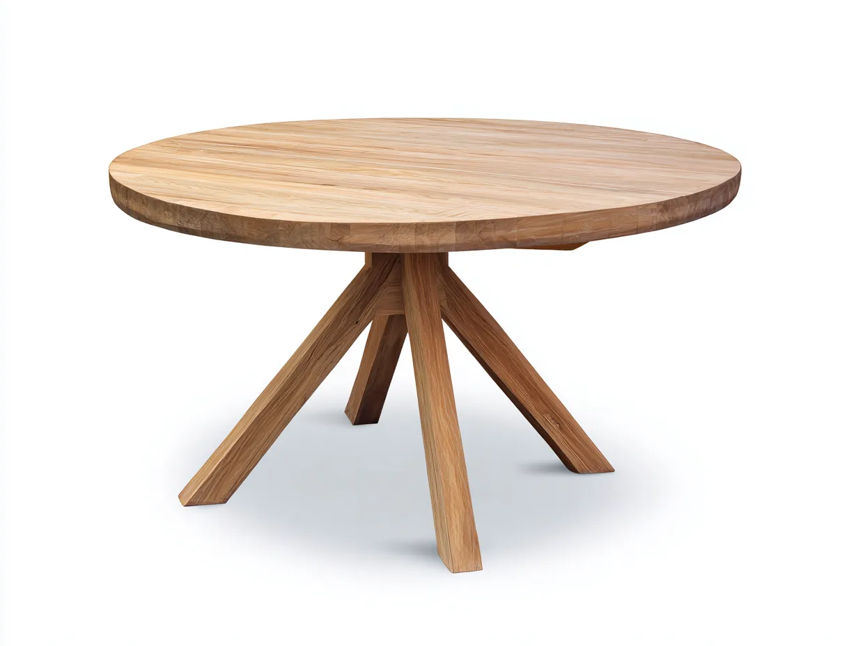 Tavolo da giardino - legno massello - 150x150x75 cm - naturale - stile naturale outdoor-Cozygethaus