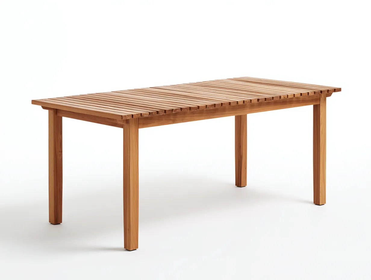 Tavolo da giardino - legno massello - 200x100x76 cm - naturale - stile contemporaneo outdoor-Cozygethaus