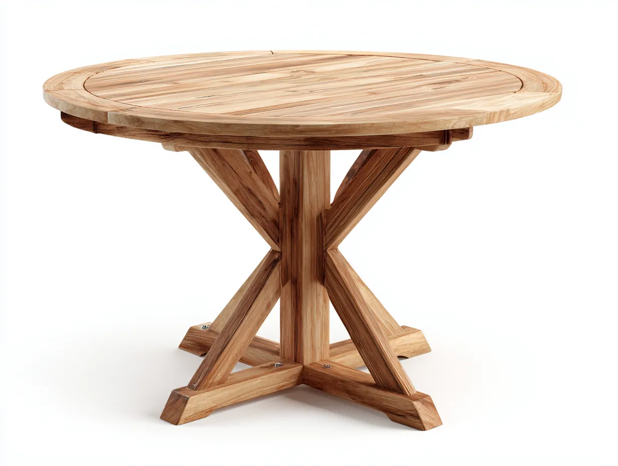 Tavolo da giardino - legno massello - 120x120x75 cm - naturale - stile classico outdoor-Cozygethaus