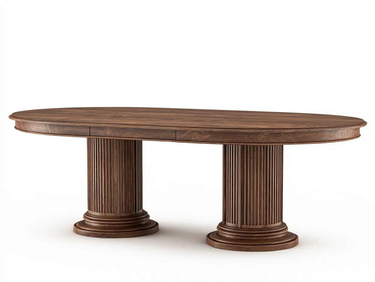 Tavolo da giardino - legno massello - 210x100x75 cm - marrone scuro - stile classico outdoor-Cozygethaus