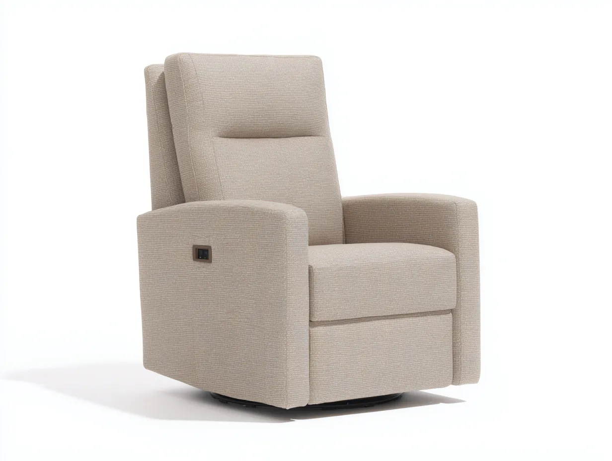 Sofá reclinable tapizado en tela 92x88x108 cm - beige - estilo contemporáneo y confort relax-Craftmybase