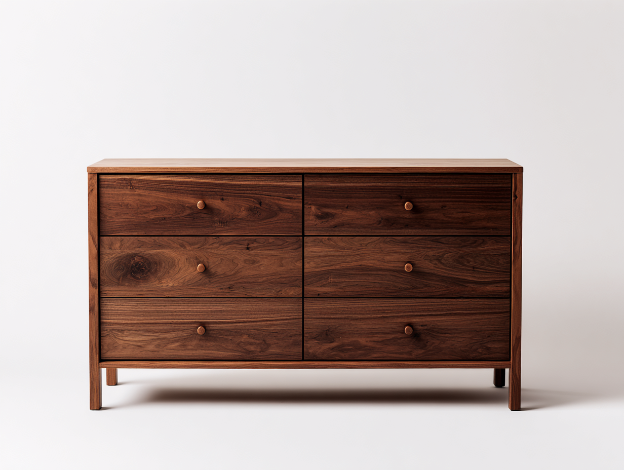 Cómodas madera 140x45x80 cm - marrón - estilo moderno-Craftmybase