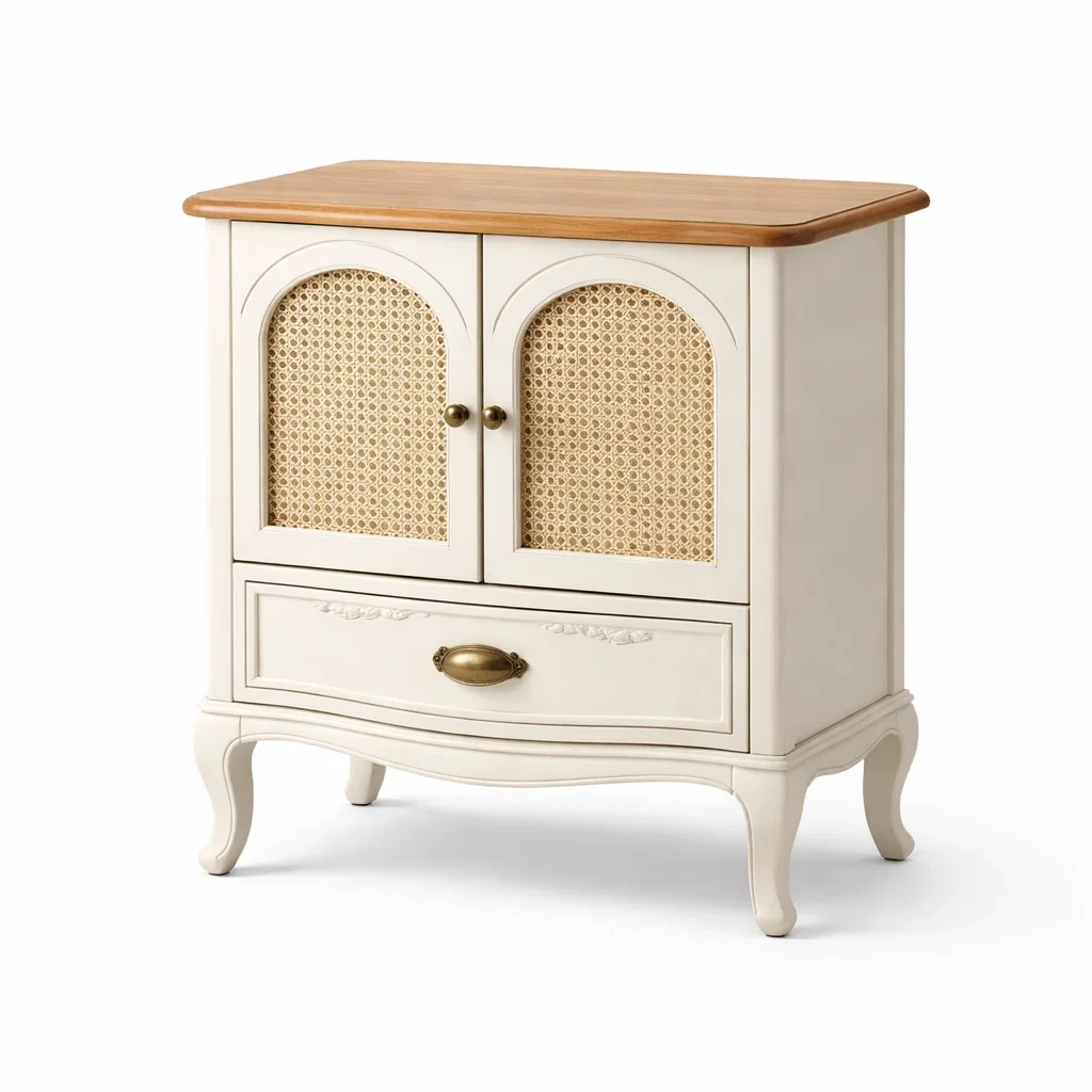 Mesita auxiliar blanca clasica-furnsmithy