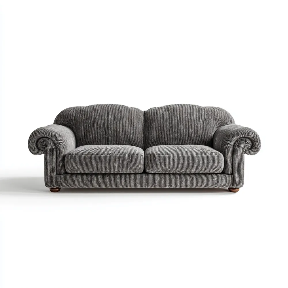 2-Sitzer-Sofa Stoff 180x90x85 cm – Dunkelgrau – Klassisches Design-Clayelino