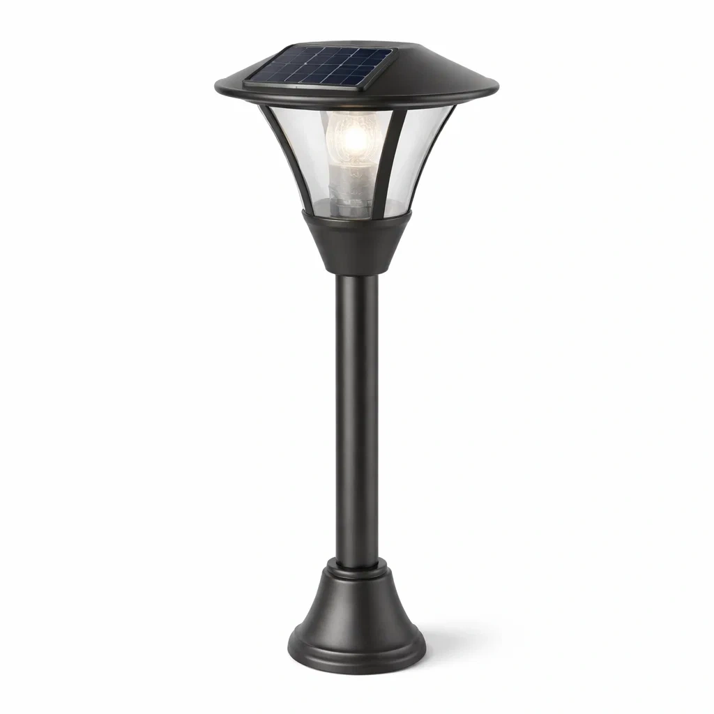 Farola solar negra tradicional-spacecraftfurn