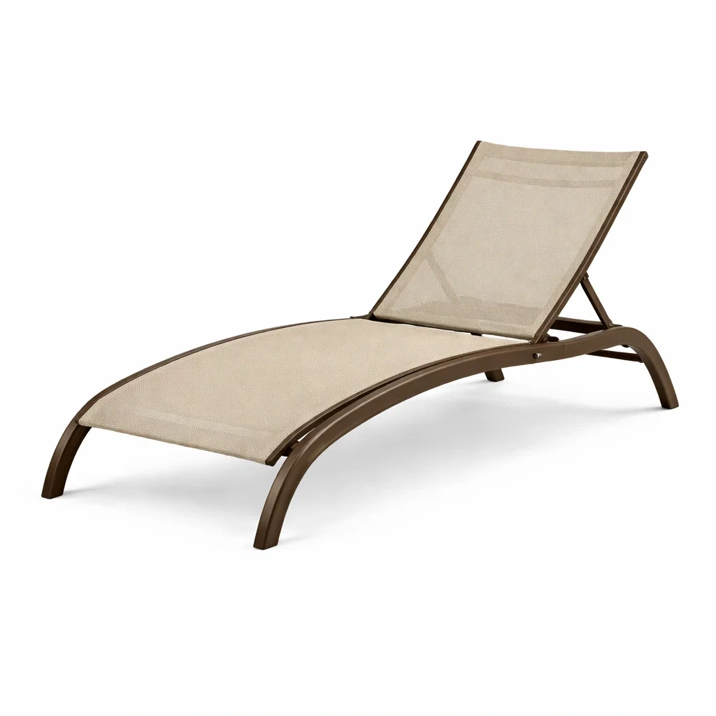 Tumbona exterior beige con malla tensada-spacecraftfurn