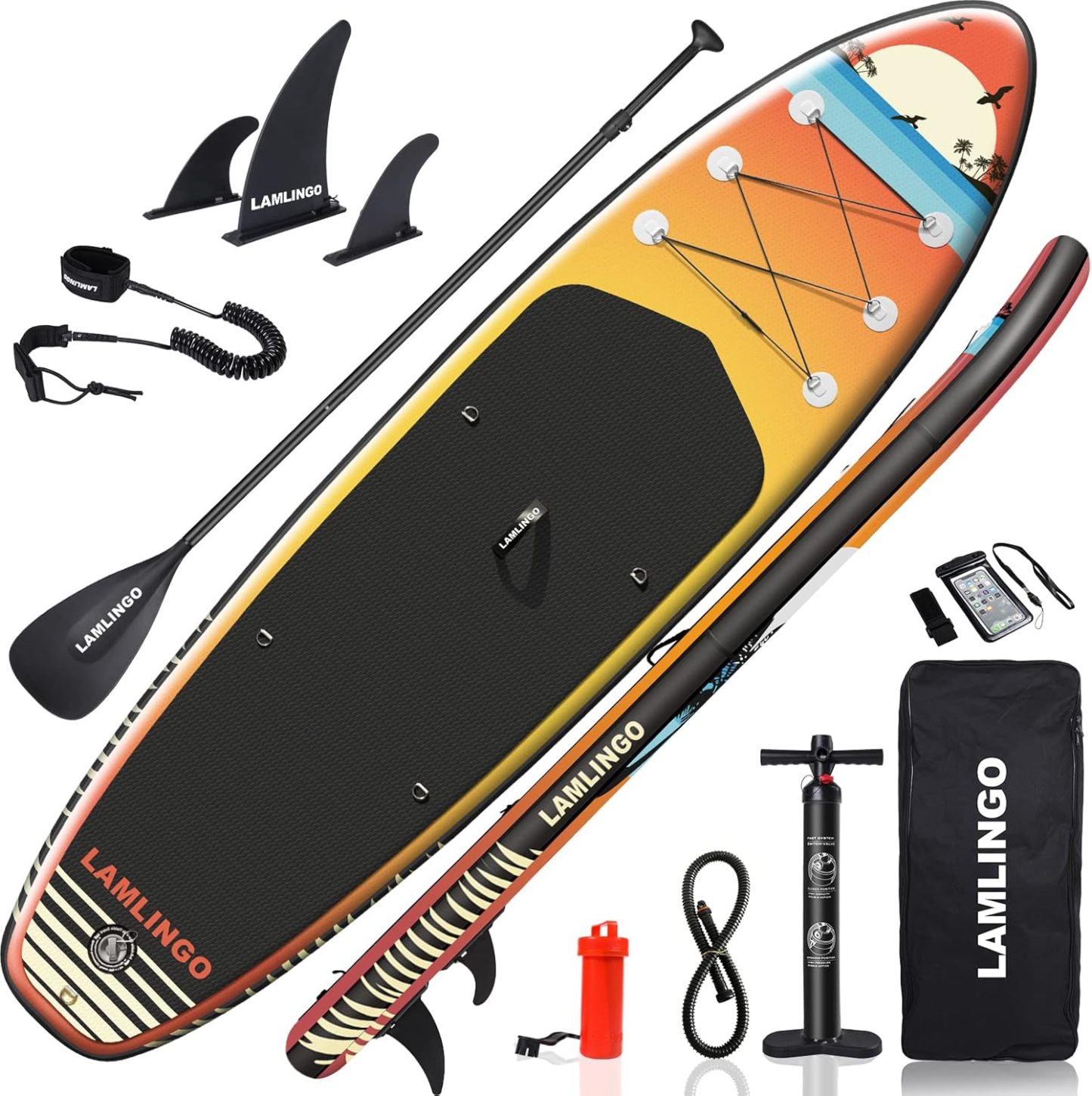 rolimate Tabla de Paddle Surf Hinchable 320x82x16 cm con Accesorios SUP, Paddle Board de PVC y EVA con Bomba de Doble Acción C1 Pro, Capacidad Máx. 200 kg, para Principiantes-Havenmyhut